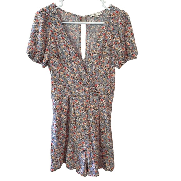 American Eagle Light Blue Floral Romper Size Small - Picture 1 of 6
